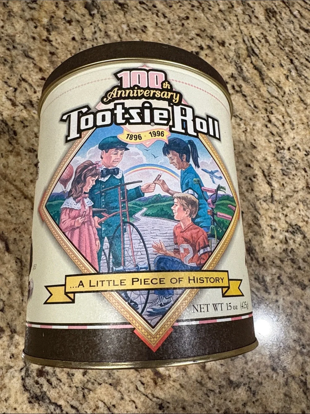 Vintage 100th Anniversary Tin - Cream & Brown